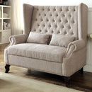 ALCACER Beige Love Seat Bench