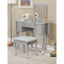 Lilita Silver Vanity w/ Stool