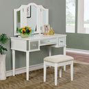 CLARISSE White Vanity w/ Stool