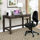 Kellis Wire-Brushed Dark Gray Writing Desk