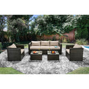 OLINA Beige/Espresso 5 Pc. Patio Set