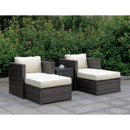 Ilona Brown/Beige 2 Chairs + 2 Ottomans + End Table