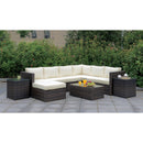 Ilona Brown/Beige U-Sectional + Coffee Table + 2 End Table