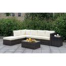 Ilona Brown/Beige L-Sectional + Coffee Table + End Table