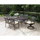 CHIARA I Bronze 7 Pc. Patio Dining Table Set