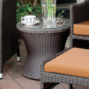 ALMADA Espresso Round Side Table