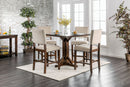 GLENBROOK Brown Cherry, Ivory 5 Pc. Counter Ht. Table Set