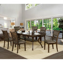 Holly Satin Walnut 7 Pc. Dining Table Set