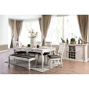 Georgia Antique White 6 Pc. Dining Table Set w/ Bench