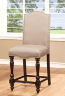 HURDSFIELD Antique Cherry/Beige Counter Ht. Chair (2/CTN)