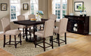 HURDSFIELD Antique Cherry, Beige 7 Pc. Dining Table Set