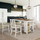 Kiana White/Weathered Oak 5 Pc. Dining Table Set