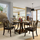 Keukenhof Dark Walnut Round Dining Table