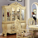 WYNDMERE Vintage White Hutch & Buffet (Touch Lights)