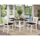 Raegan Ii Antique White/Espresso Counter Ht. Table