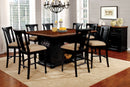 SABRINA Black/Cherry 7 Pc. Dining Table Set