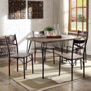 SLINGSBURY Antique Brown & Dark Bronze 5 Pc. 43" Dining Table Set, Antique Brown