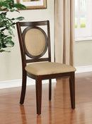 Abergele Brown Cherry/Tan Side Chair (2/CTN)