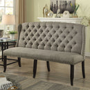 Sania III Light Gray 3-Seater Love Seat Bench