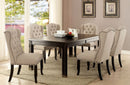 Sania III Antique Black, Gray 6 Pc. Dining Table Set w/ Bench
