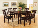 Bridgette I Espresso 7 Pc. Sq. Dining Table Set