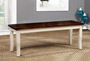 DOVER Vintage White/Cherry Bench