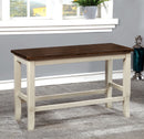 DOVER II Vintage White/Cherry Counter Ht. Bench