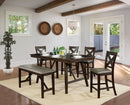 Bridgeville Wire Brushed Rustic Brown Counter Ht. Table