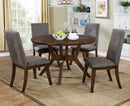 Abelone Walnut/Gray Round Table