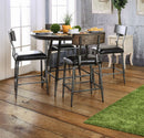 Weathered Gray Round Counter Ht. Table