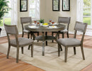Leeds Gray 5 Pc. Round Dining Table Set
