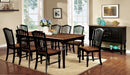MAYVILLE Black/Antique Oak 7 Pc. Dining Table Set