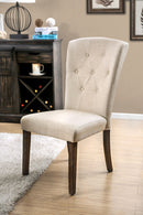 Schoten Antique Dark Oak/Ivory Side Chair (2/CTN)