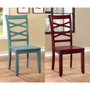 GISELLE Red/ Blue Side Chair, 1 Red & 1 Blue (2/CTN)