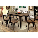 COOPER I Natural Elm, Dark Bronze 7 Pc. Dining Table Set