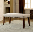 BRENTFORD Ivory Fabric Bench
