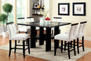 LUMINAR II Black/Beige 5 Pc.Counter Ht. Dining Table Set