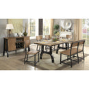 Kirstin Rustic Oak/Black Dining Table