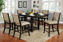 Patience Dark Walnut 7 Pc. Counter Ht. Dining Table Set