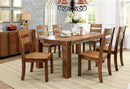 FRONTIER Dark Oak, Beige 7 Pc. Dining Table Set