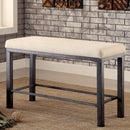 JAZLYN II Ivory/Black Counter Ht. Bench