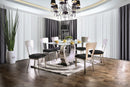 NOVA Silver/Black 7 Pc. Dining Table Set