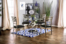 ROXO Silver/Black 5 Pc. Dining Table Set
