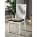 Kathleen White/Dark Gray Side Chair (2/CTN)