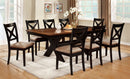 Liberta Dark Oak/Black 9 Pc. Dining Table Set