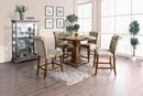 Nerissa Rustic Oak 5 Pc. Round Counter Ht. Dining Table Set