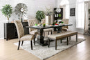 Nerissa Antique Black 6 Pc. Dining Table Set w/ Bench