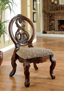 TUSCANY I Antique Cherry/Brown Pattern Side Chair, Cherry (2/CTN)