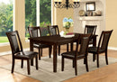 EMMONS I Dark Cherry/Espresso Dining Table w/ 18" Leaf