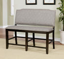 Teagan Dark Walnut/Gray Counter Ht. Bench